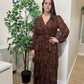 Vestido volantes marrón