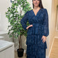 Vestido volantes azul
