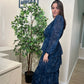 Vestido volantes azul