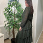 Vestido volantes verde