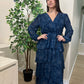 Vestido volantes azul