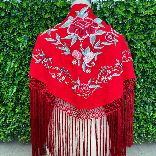 Mantón Milonga rojo