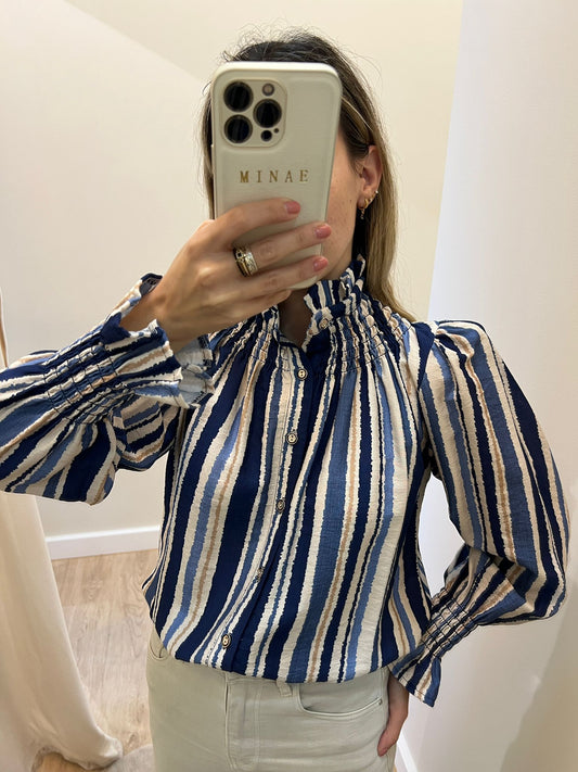 Blusa rayas azules