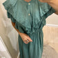 Vestido volantes verde jabonoso