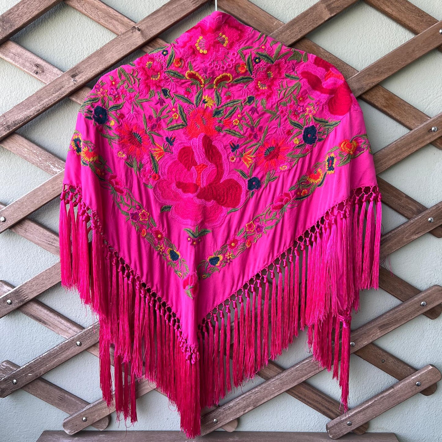 Mantón Bulería fucsia